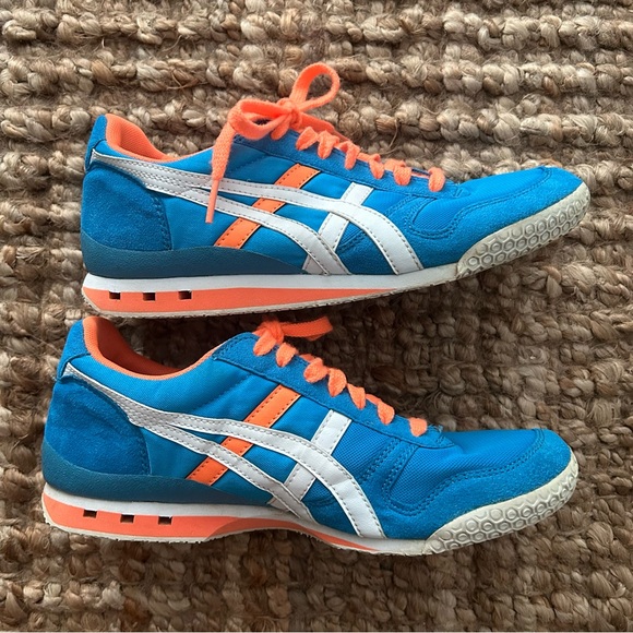 Onitsuka Tiger Ultimate 81 Retro Sneakers Blue Orange White Women’s Size 8 - Picture 4 of 9